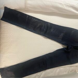 Women's navy leather jeans Alice + Olivia